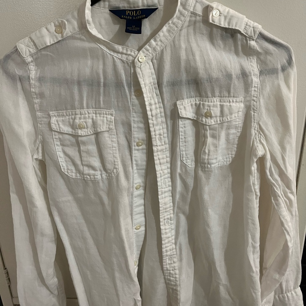 Ralph Lauren Kids White Button-Up Shirt